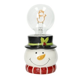 BRANDANI DOLOMITE CHRISTMAS SNOWMAN LAMP