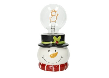 BRANDANI DOLOMITE CHRISTMAS SNOWMAN LAMP