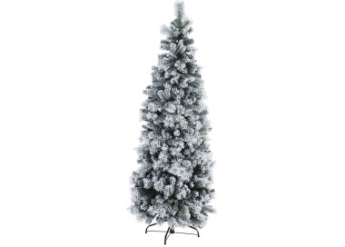 ALBERO DI NATALE INNEVATO SLIM PRAGA ALTEZZA 180CM BIZZOTTO