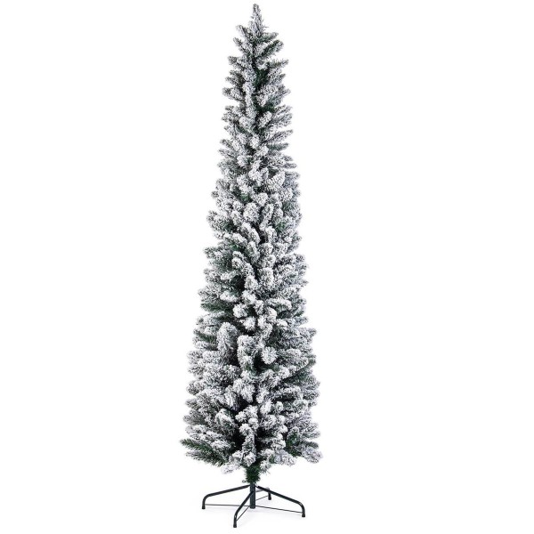 SLIM SILLIAN SNOW-COVERED CHRISTMAS TREE HEIGHT 180CM BIZZOTTO