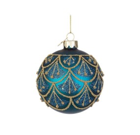 WINSLOWS GOLDEN BLUE SPHERE BALL DIAMETER 8CM