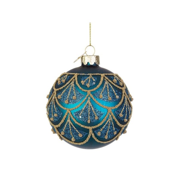 WINSLOWS GOLDEN BLUE SPHERE BALL DIAMETER 8CM