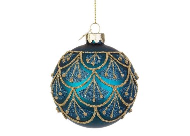 WINSLOWS GOLDEN BLUE SPHERE BALL DIAMETER 8CM