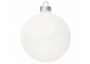 GLOSSY WHITE SPHERE BALL DIAMETER 10CM