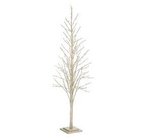 ALBERO DI NATALE GLAD CHAMPAGNE CON LUCI INCORPORATE 180CM