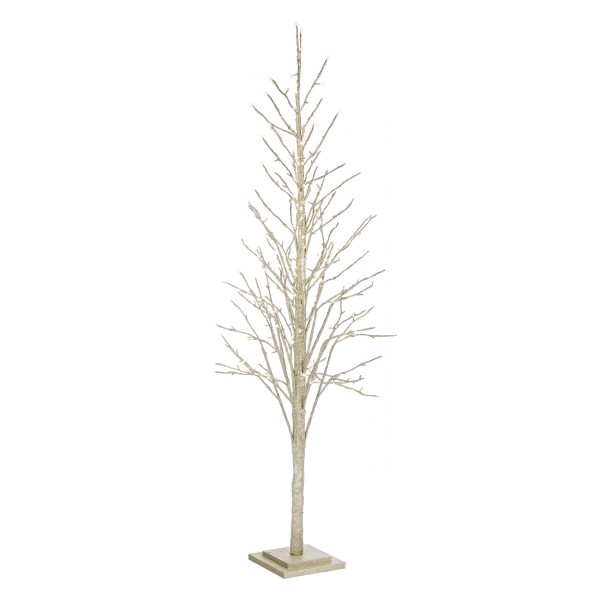 ALBERO DI NATALE GLAD CHAMPAGNE CON LUCI INCORPORATE 180CM