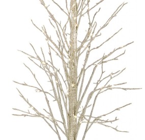 ALBERO DI NATALE GLAD CHAMPAGNE CON LUCI INCORPORATE 180CM