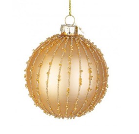 STRING GOLD SPHERE BALL DIAMETER 8CM