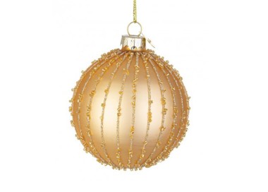 STRING GOLD SPHERE BALL DIAMETER 8CM