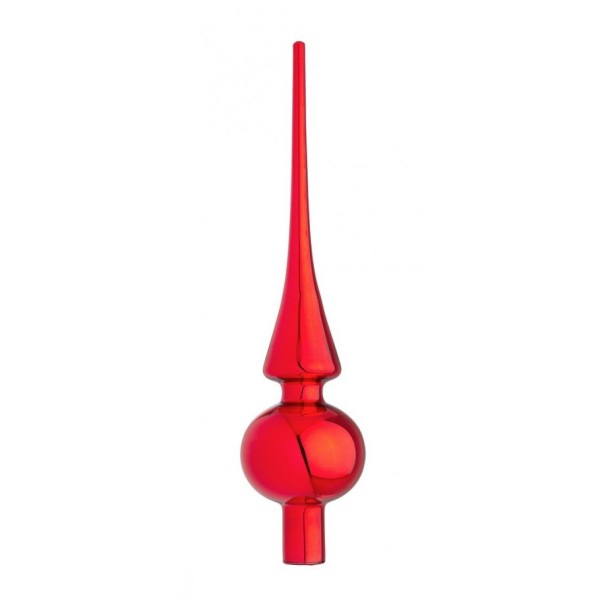 PUNTALE PER ALBERO ROSSO GRANATA 26CM