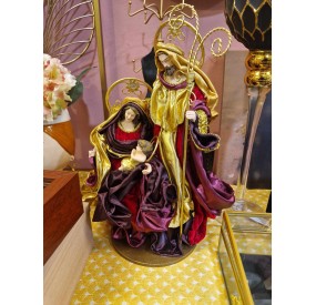 PRESEPE STATICO NATIVITA' BAROCCO BURGUNDY H.32cm