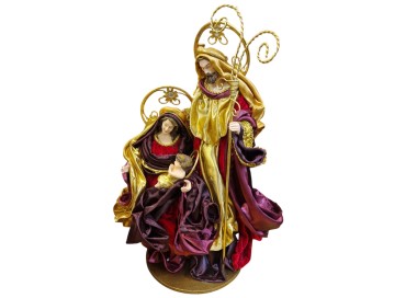 STATIC NATIVITY BAROQUE BURGUNDY H.32cm