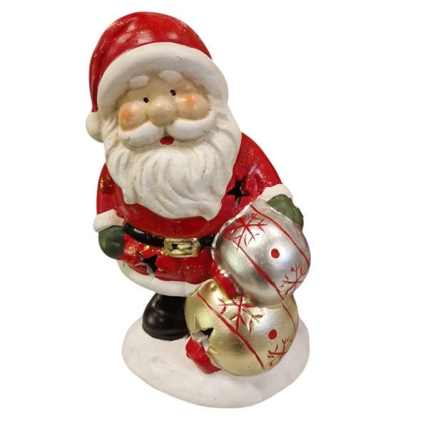 BABBO NATALE DOROTEA ST ROSSO CON LUCE LED H.20cm