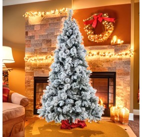 GARLENDA SNOWY CHRISTMAS TREE WITH BIZZOTTO PINE NEEDLES 180cm