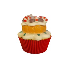 CHRISTMAS CUPCAKE BALL DECORATION - RED