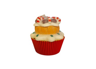 CHRISTMAS CUPCAKE BALL DECORATION - RED