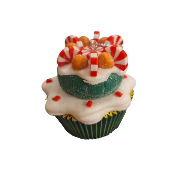 CHRISTMAS CUPCAKE BALL DECORATION - GREEN