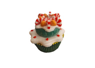 CHRISTMAS CUPCAKE BALL DECORATION - GREEN