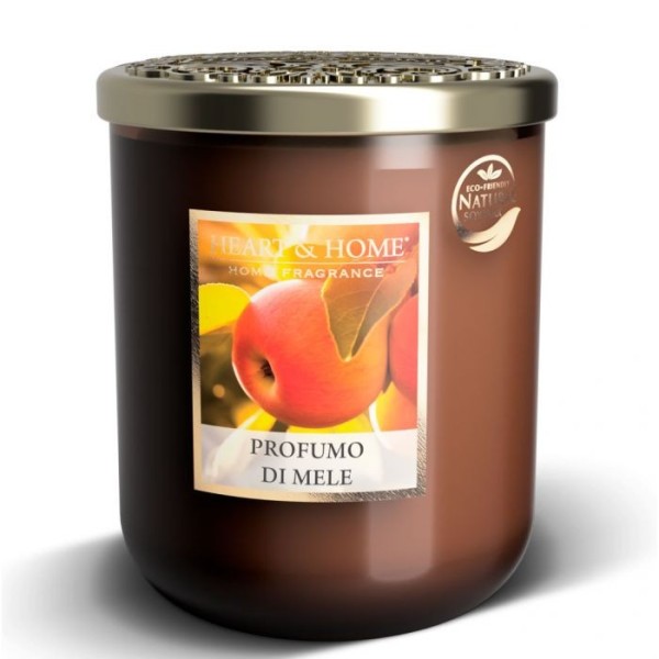 SCENTED SOY CANDLE LARGE APPLE SCENT 320G HEART&HOME