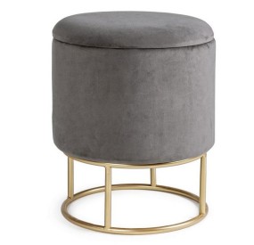 POLINA GRAY BEIGE BIZZOTTO STORAGE STOOL