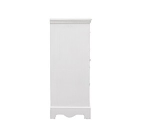 CREDENZA BIANCA IN LEGNO 1 ANTA BLANC BIZZOTTO 4 CASSETTI 66x32cm H.80cm