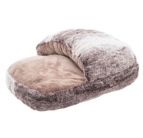 KAIRA SOFT COTTON FOOT WARMER SLIPPER CUSHION - BROWN