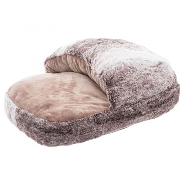 KAIRA SOFT COTTON FOOT WARMER SLIPPER CUSHION - BROWN