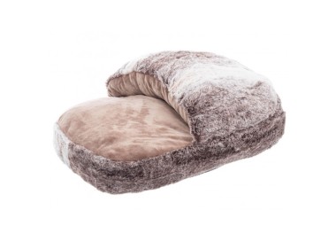 KAIRA SOFT COTTON FOOT WARMER SLIPPER CUSHION - BROWN