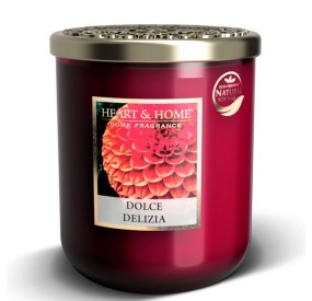 SWEET DELIZIA LARGE SCENTED SOY CANDLE 320G HEART&HOME