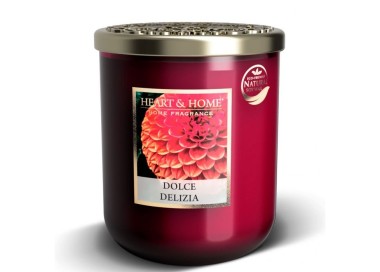 SWEET DELIZIA LARGE SCENTED SOY CANDLE 320G HEART&HOME