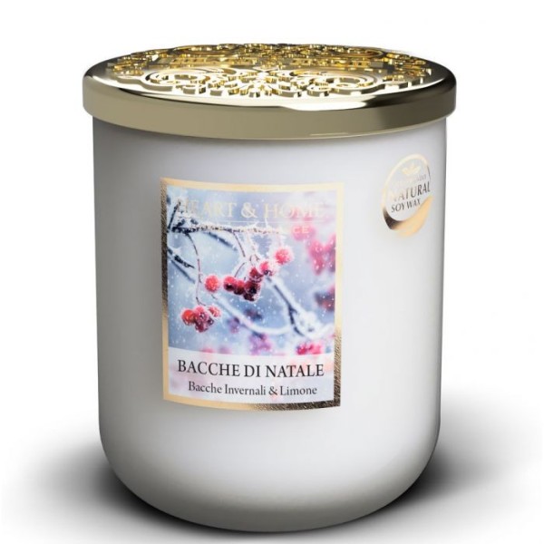 LARGE CHRISTMAS BERRY SCENTED SOY CANDLE 320G HEART&HOME