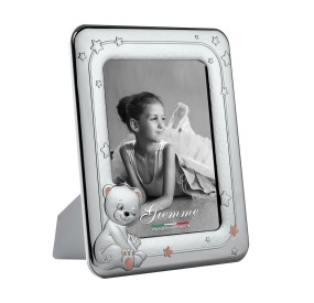 KBT80B GIEMME SILVER METAL CHILD PHOTO FRAME - ORANGE