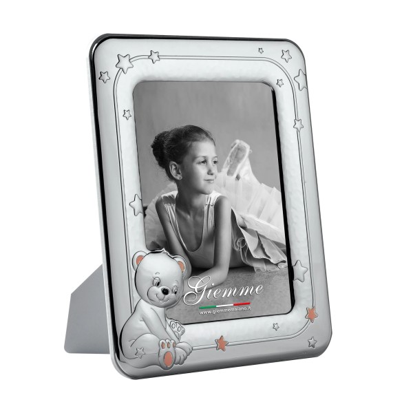 KBT80B GIEMME SILVER METAL CHILD PHOTO FRAME - ORANGE