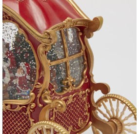 CHRISTMAS CARRIAGE MUSIC BOX WITH MUSIC LIGHTS AND SNOW MOVEMENT