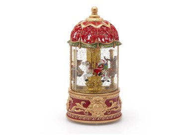 CHRISTMAS CAROUSEL MUSIC BOX WITH MUSIC, LIGHTS AND SNOW MOVEMENT