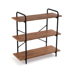 SCAFFALE LIBRERIA METALLO E LEGNO 3 RIPIANI MUNA 80x34 H80 VERSA