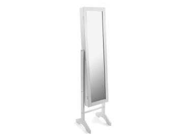 SPECCHIO PORTA ORECCHINI GIOIELLI IN LEGNO BIANCO H153cm