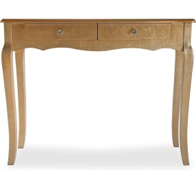 CAGLIARI ENTRANCE TABLE IN GOLD WOOD 100x35cm H80 VERSA