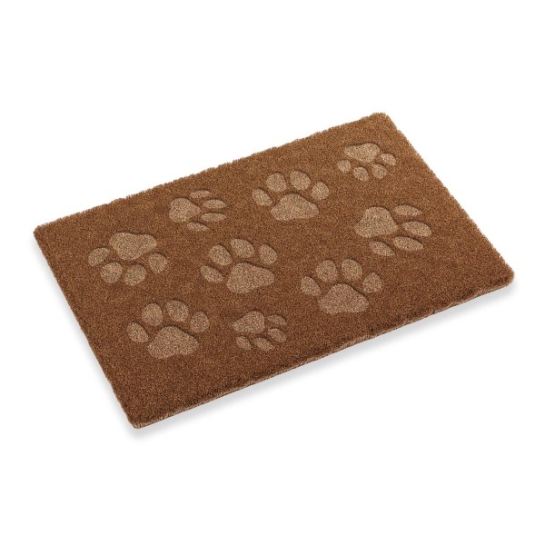 DOG FOOTPRINT DOORMAT IN RUBBERIZED COCONUT FIBER 60x40cm