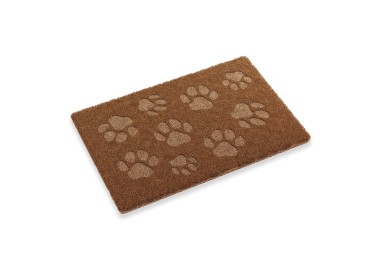 DOG FOOTPRINT DOORMAT IN RUBBERIZED COCONUT FIBER 60x40cm