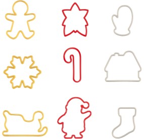 TESCOMA COOKIE CUTTER MOLDS 9 PIECES CHRISTMAS