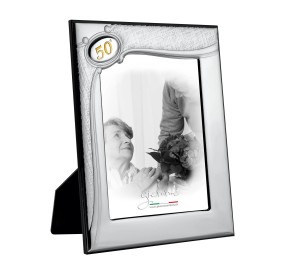 KAT11 GIEMME SILVER METAL 50th ANNIVERSARY PHOTO FRAME 15x20CM