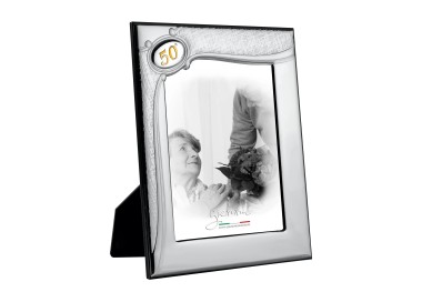 KAT11 GIEMME SILVER METAL 50th ANNIVERSARY PHOTO FRAME 15x20CM