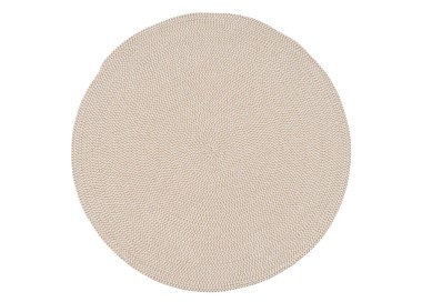 TAPPETO CORDA POLICOTONE BIANCO-BEIGE 130 X 130 CM