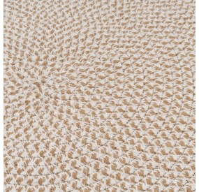 TAPPETO CORDA POLICOTONE BIANCO-BEIGE 130 X 130 CM