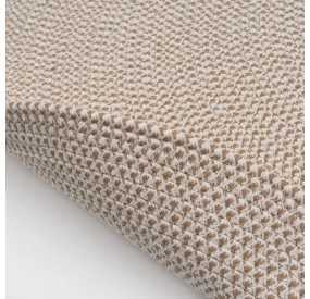 TAPPETO CORDA POLICOTONE BIANCO-BEIGE 130 X 130 CM