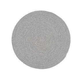 GREY-BEIGE POLYCOTTON ROPE CARPET 90 X 90 CM