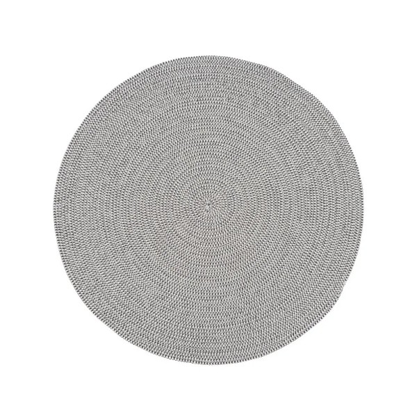 GREY-BEIGE POLYCOTTON ROPE CARPET 90 X 90 CM