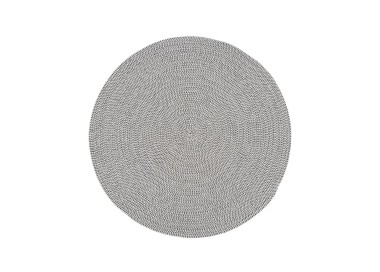 GREY-BEIGE POLYCOTTON ROPE CARPET 90 X 90 CM