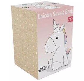 WHITE UNICORN MONEY BOX